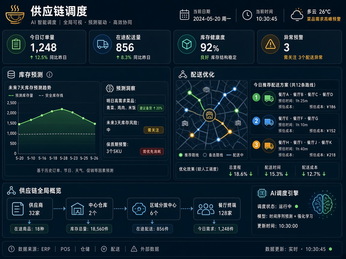 连锁餐饮供应链调度 Agent