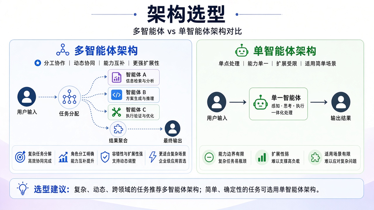 Multi-Agent vs Single-Agent 选型指南