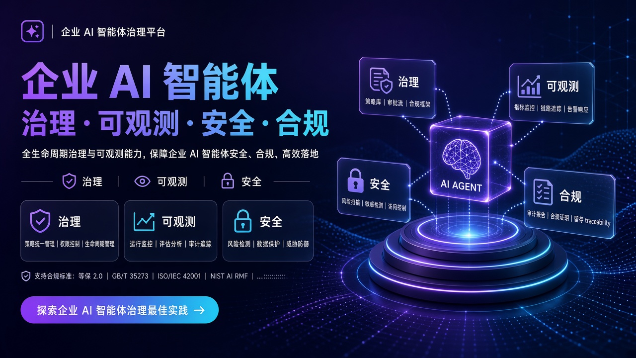 企业级 Agent 治理：可观测性与安全控制成刚需