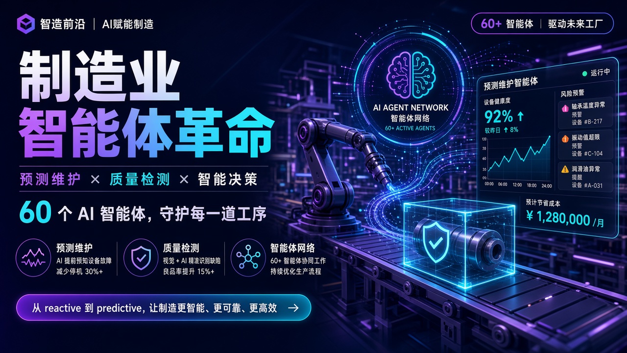 制造业 Agent 规模化实践：从单点试点到 60+ 智能体协同
